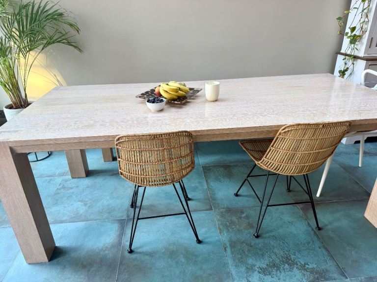 Cox & Cox rattan chairs x3 