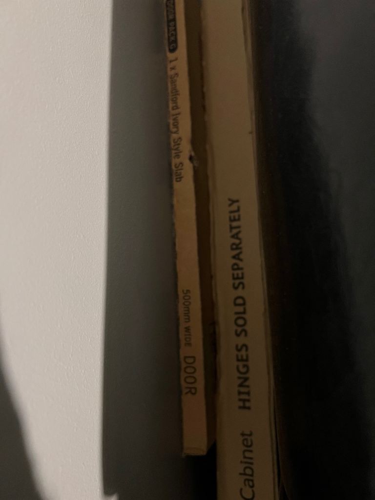 Sandford Ivory Style Slab B&Q kitchen cabinet door 500mm wide