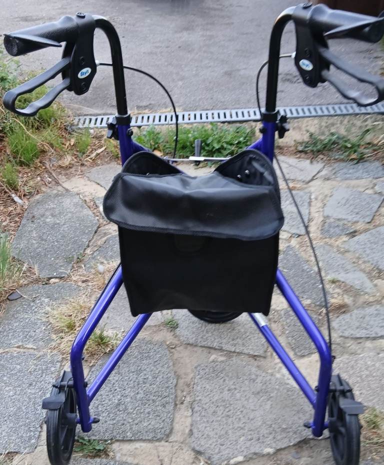 Blue Mobility Walker with storage 