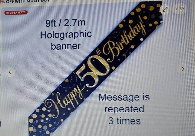 50th Birthday Party Accessories