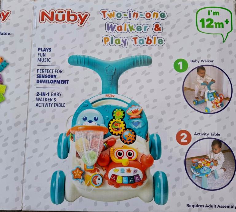 Baby walker and play tray