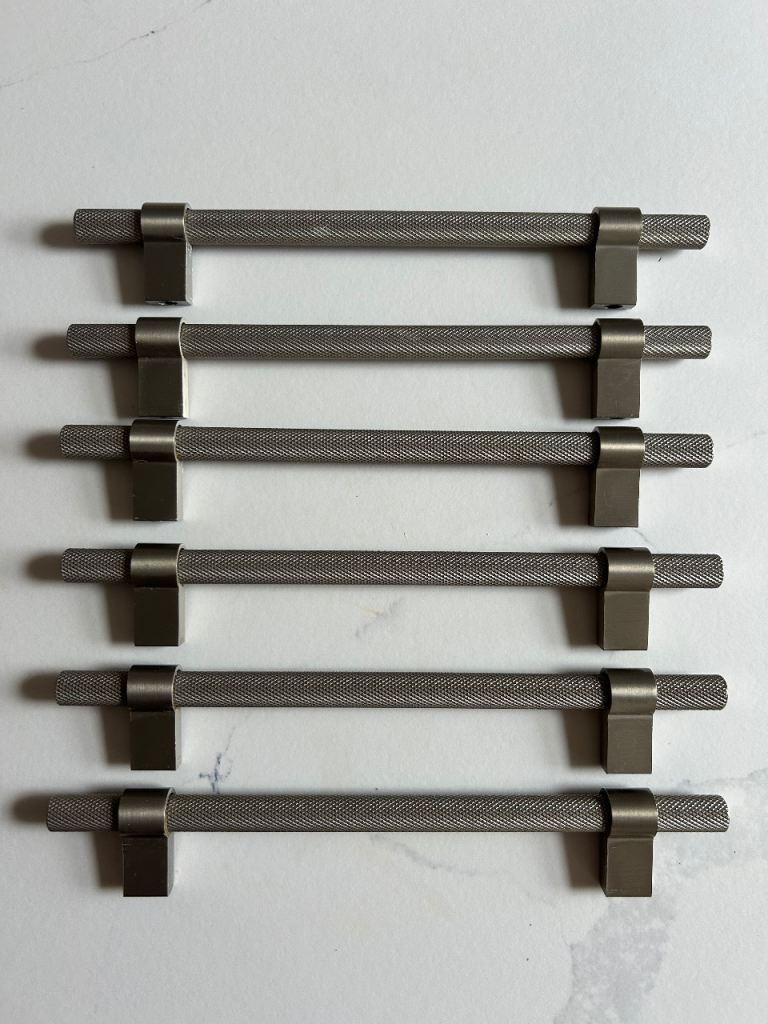 16 Embossed silver kitchen door pulls