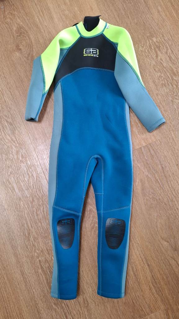 Kids' Blue & Green Colour Wetsuit 9-10 years