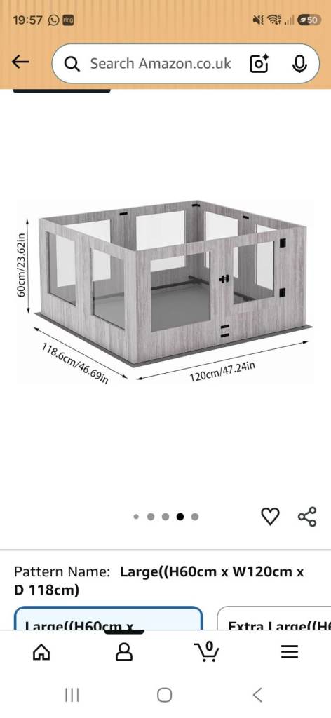Large whelping box and other puppy rearing kit