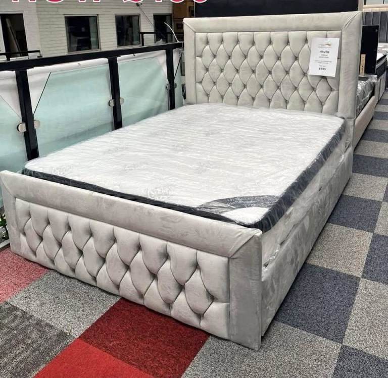 PRICE CRASH ~~ Luxury Heaven Hilton Double & King Size Bed Frame With Optional Mattress ~~ BUY NOW