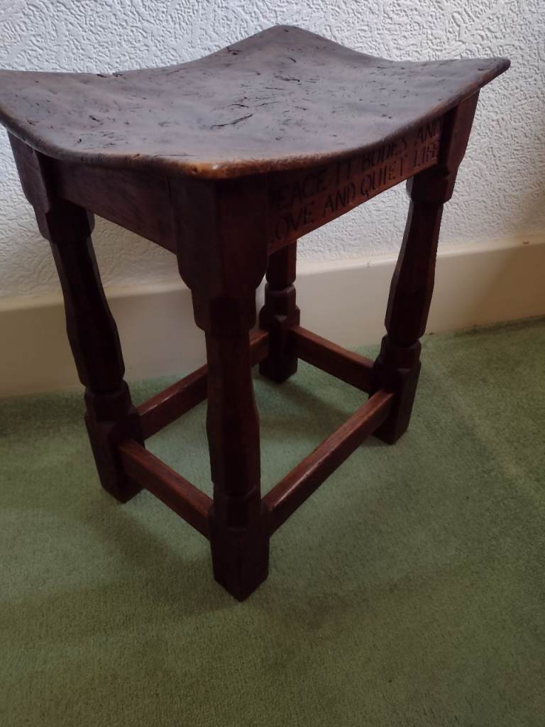 Rare Mouseman Stool | in Harrogate, North Yorkshire | Gumtree