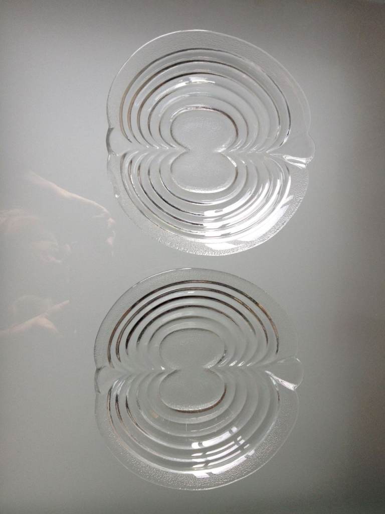 GLASS SIDE PLATES ~ Set of 2 