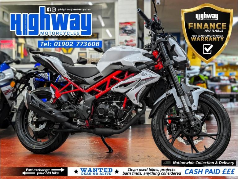 NEW Benelli BN125 Naked Sport Motorcycle CBT Learner Legal Finance
