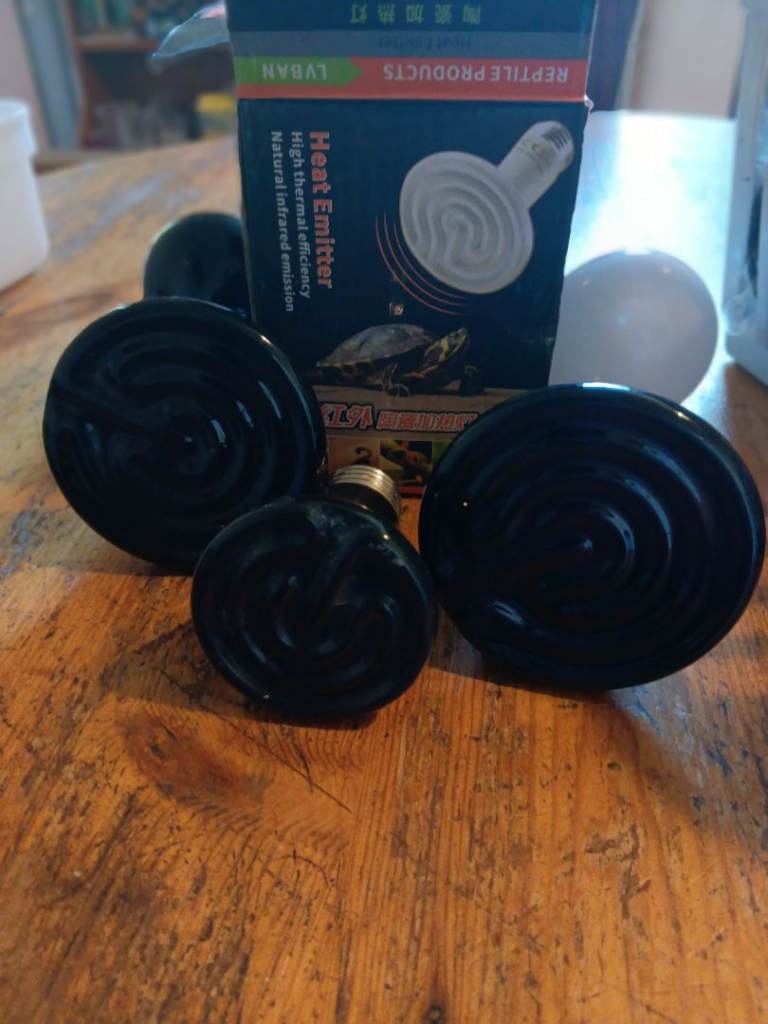 Thermostats heat mats heat bulbs and other equipment 