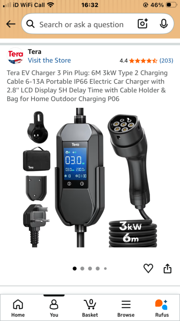 Home electric car charger 