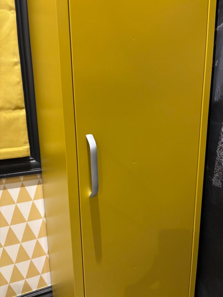 Dunelm Mustard Yellow Ochre Metal Marley Single Locker Wardrobe BNIB