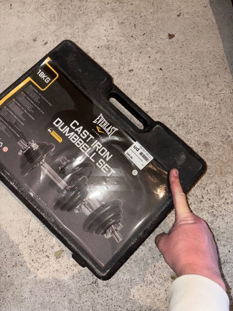 Cast iron dumbbell set 