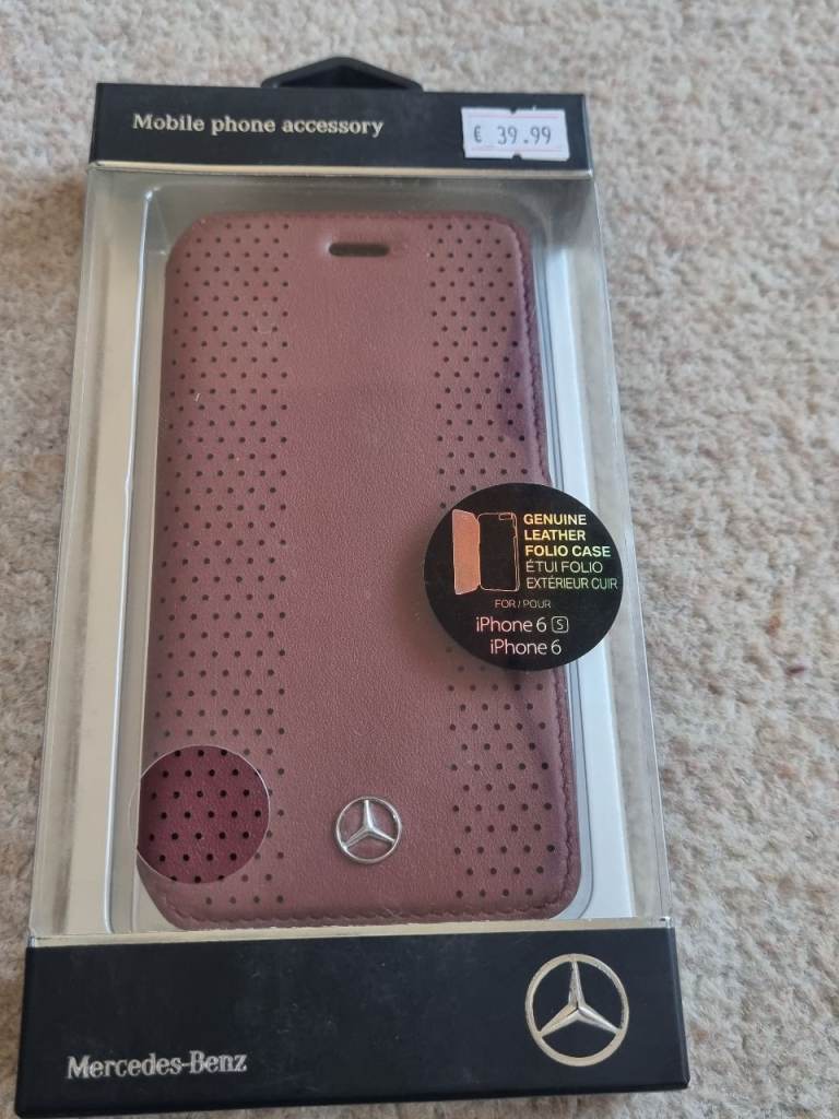 Mercedes-Benz iPhone 6/6s Folio Case – Genuine Leather, NEW
