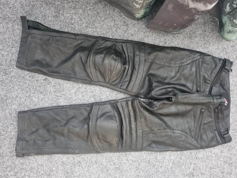Leather motorbike trousers 