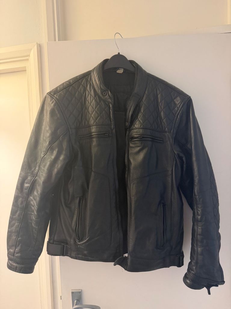 Texpeed Large Leather Motorcycle Jacket