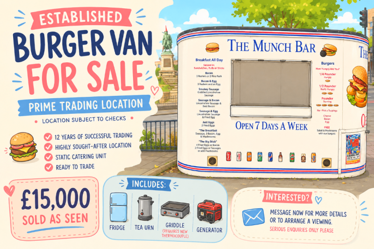 Burger Van for sale in Chatham 