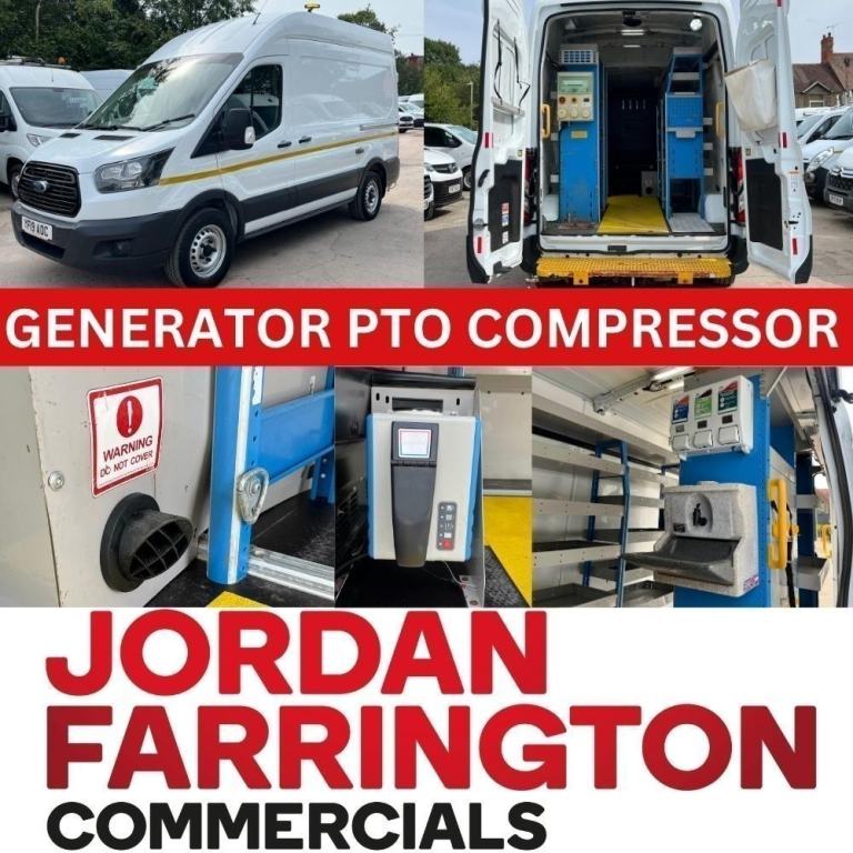 2019 FORD TRANSIT 2.0 RWD MWB EURO 6 GARDNER DENVER GENERATOR COMPRESS PTO VAN