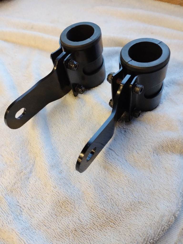 Motorcycle universal headlight brackets. Cafe racer / project etc. 33-37 mm forks. New