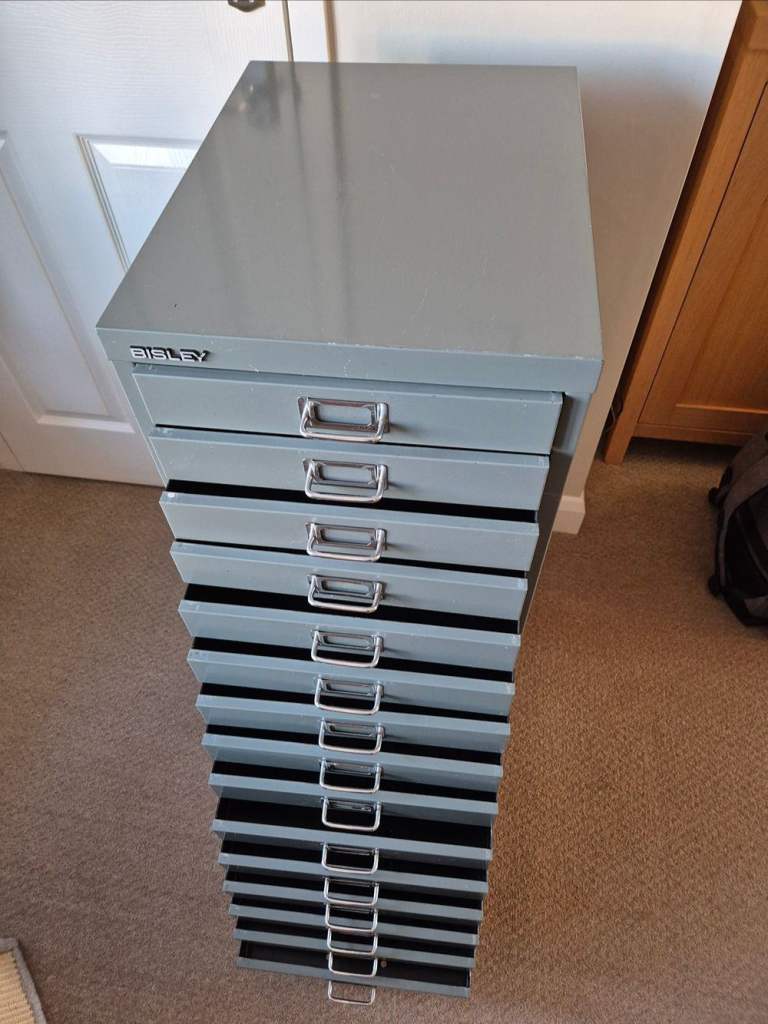 Bisley A3 Series (118) MultiDrawer Cabinet in Grey with Labels, £169.00 ...