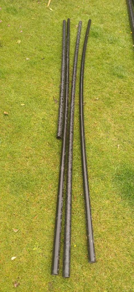 4 Black 41mm Waste Pipes for Drainage