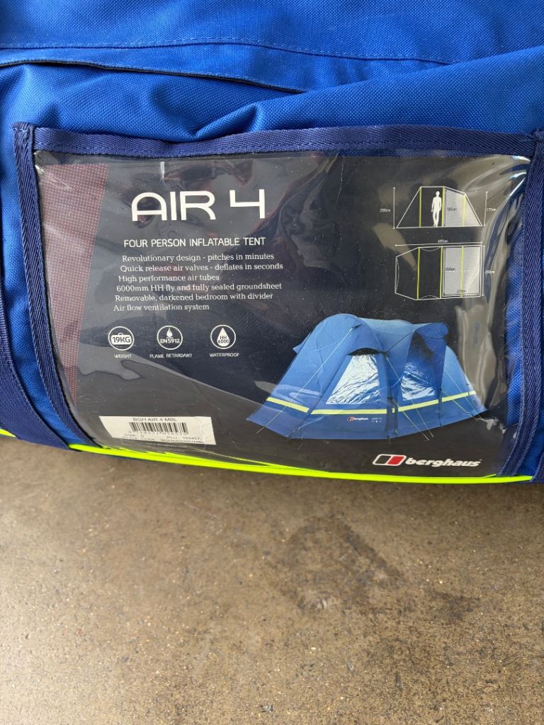 Berghaus Air 4 tent (Brand new)