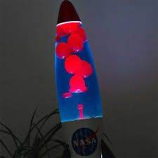 Nasa Rocket Lava Lamp, Retro Blue Red 48cm, Good Condition, Working Well