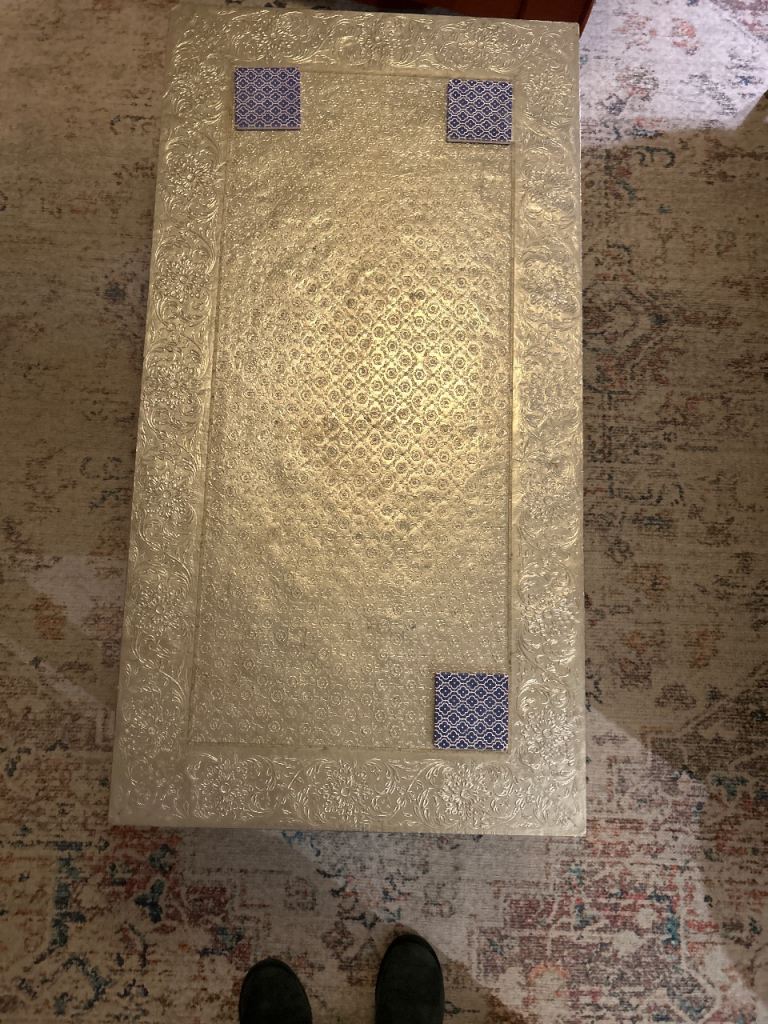 Graham and Green Silver Embossed Coffee Table