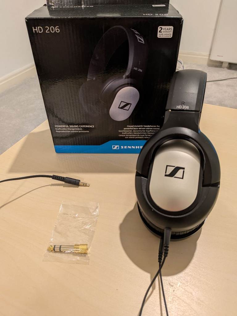 Sennheiser HD 206 Headphones - Boxed, Good Condition