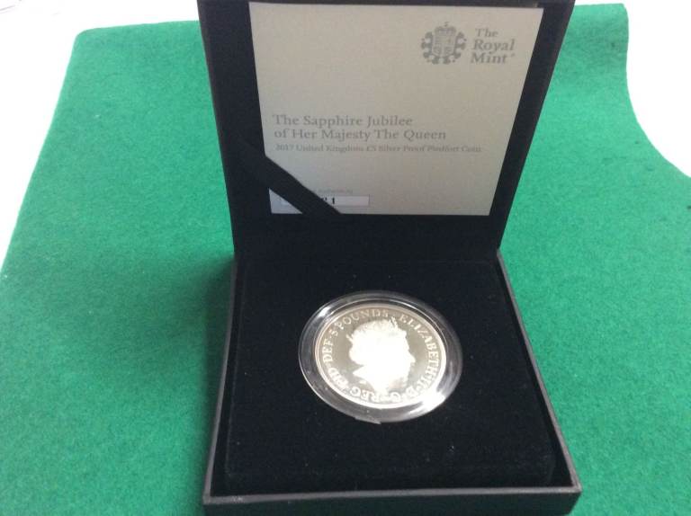 Sapphire Jubilee 2017 Piedfort Silver Proof Coin