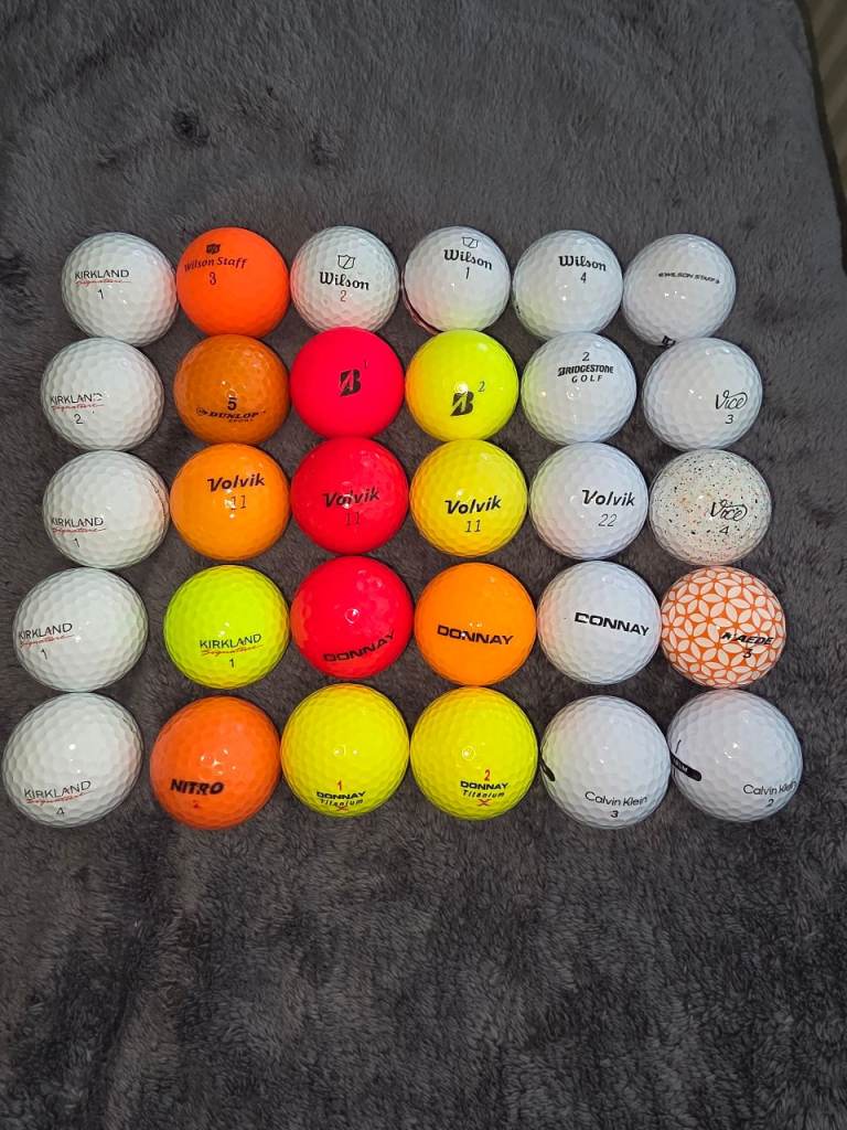 *** 30 x TOP QUALITY IMMACULATE GOLF BALLS****  Incl-KIRKLAND - WILSON