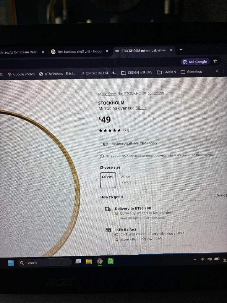 IKEA STOCKHOLM Mirror Oak Veneer 60cm – Brand New, Boxed