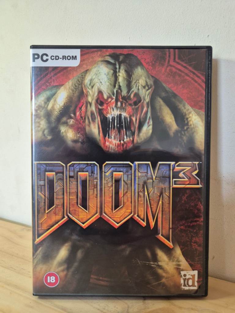 Doom 3 PC CD-ROM Game – 3 Discs Good Condition, All Inserts & Keyboard Ref