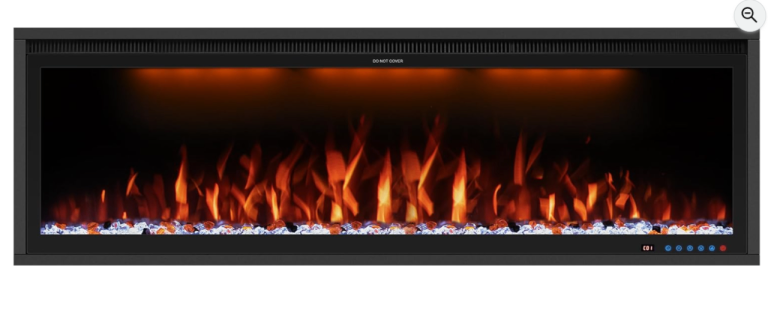 50'' Smart Electric fireplace insert for media wall