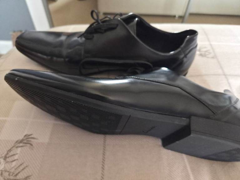 Clarks patent dress shoes