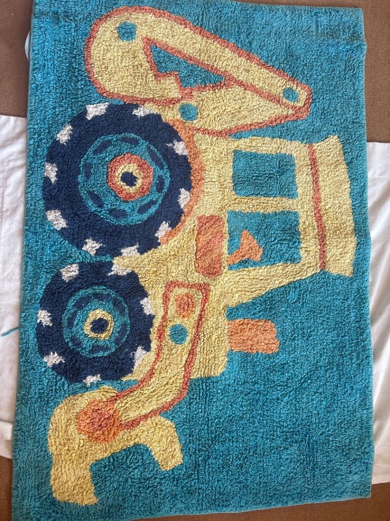 Digger rug for small child’s bedroom. 