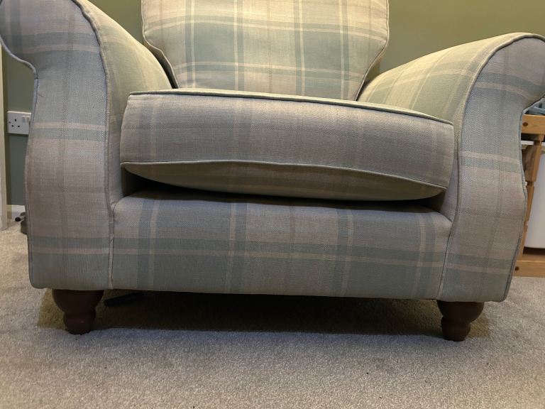 Blue and Cream Next armchair 