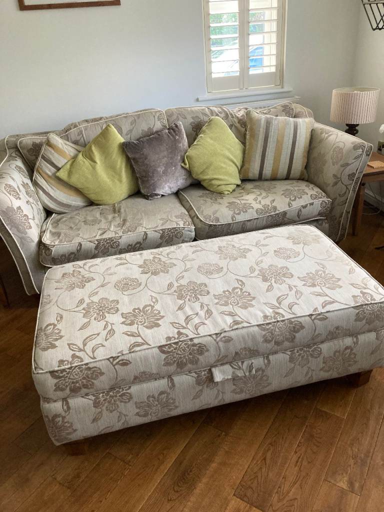 2 X 3 SEATER SOFAS, SNUGGLE CHAIR AND FOOTSTOOL