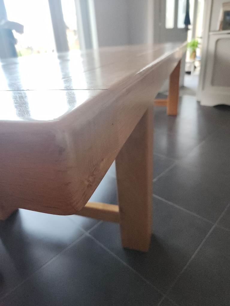 Solid oak dining table