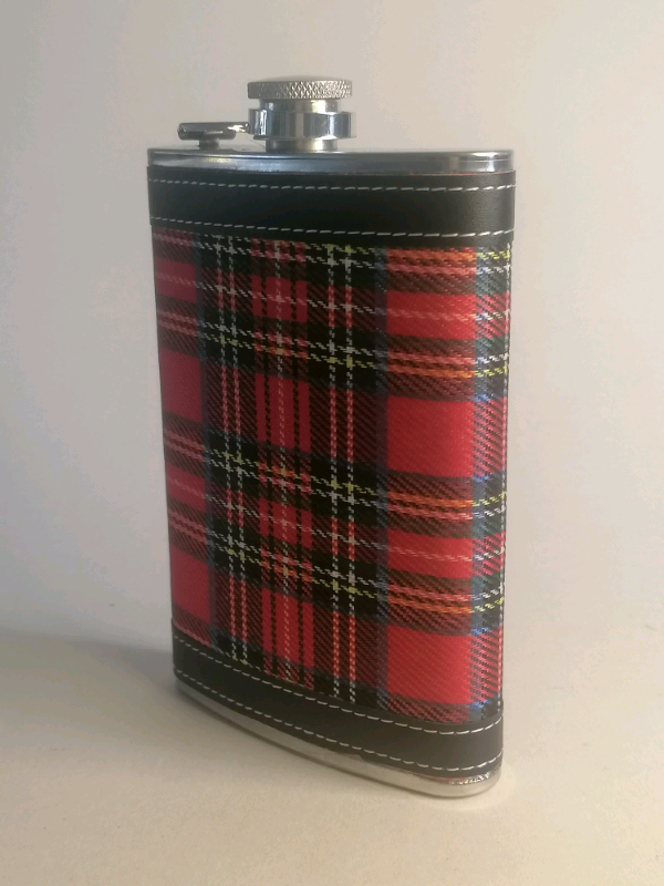 90z.st stainless steel, Scottish hip flask, brand new. 