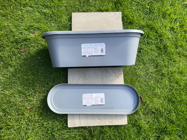Clever Pots trough/planter with tray - plants not included