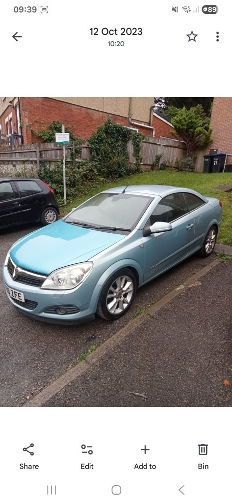 Vauxhall, ASTRA, Convertible, 2008, Manual, 1910 (cc), 3 doors