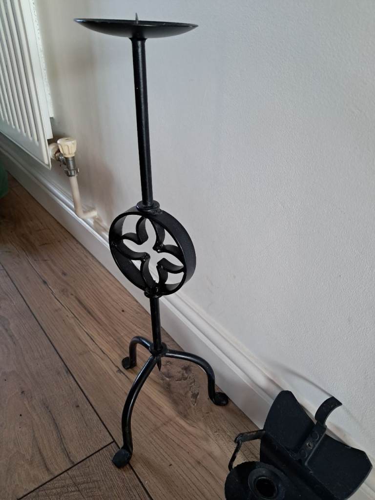 Wrought iron candle holders 