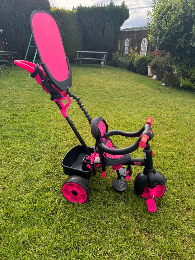 Little Trikes 4-IN-1 Trike Deluxe Edition - Neon Pink 9 months to 3 years