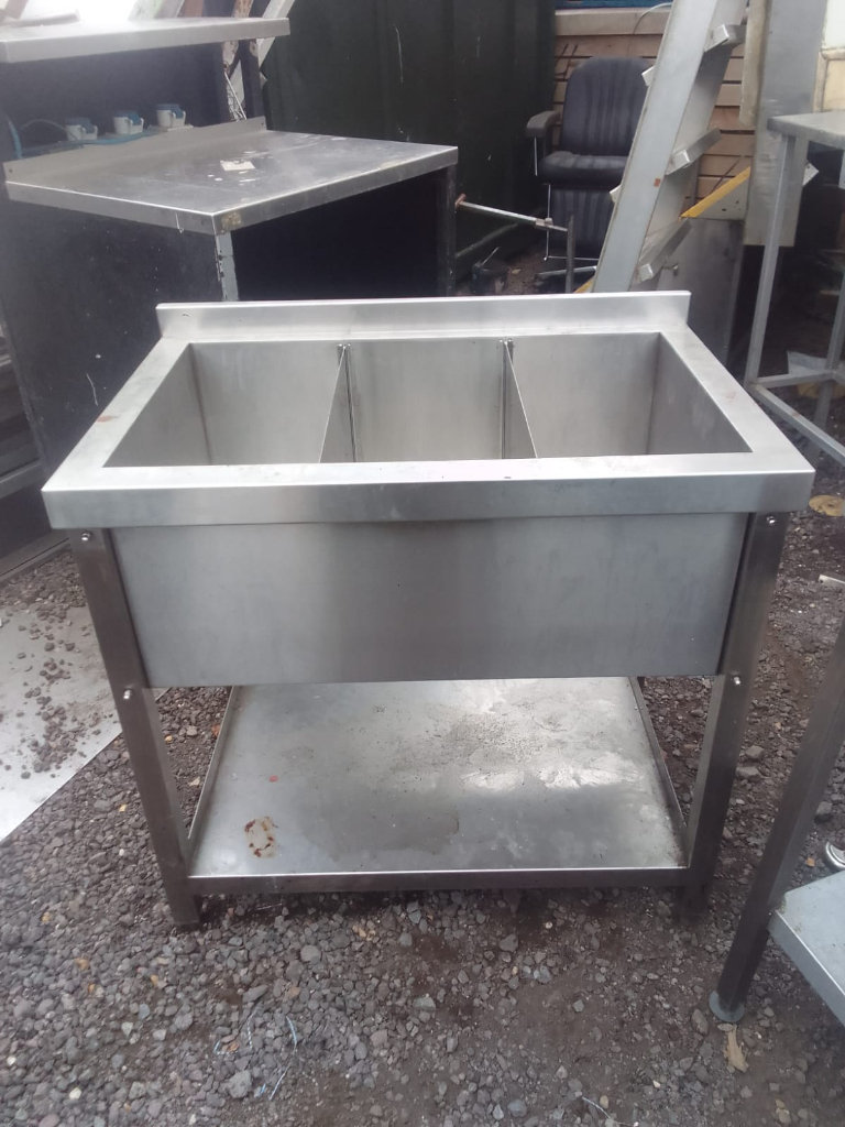 Catering equipment commercial Stainless steel tables sinks racking shelving restaurant kitchen items