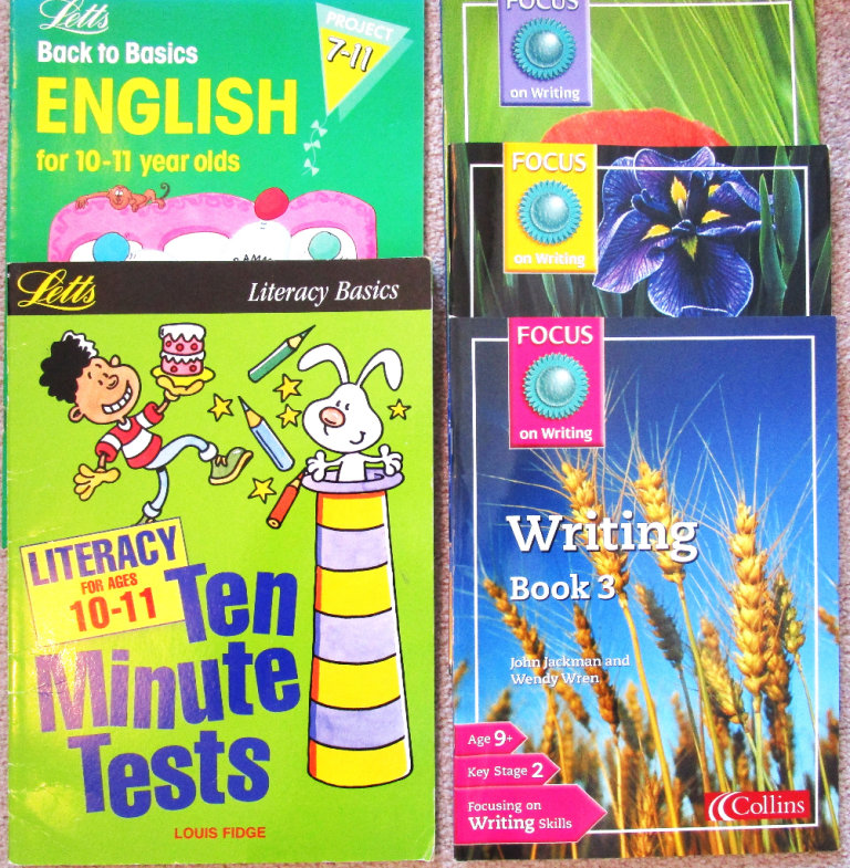Literacy workbooks for home & school. Most @£1 each (1 set @ £4)