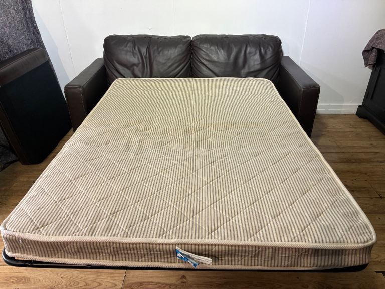Real Leather 2 Seater Sofa with free delivery within Medway