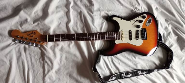 image for FENDER squier sunburst stratocaster electric guitar
