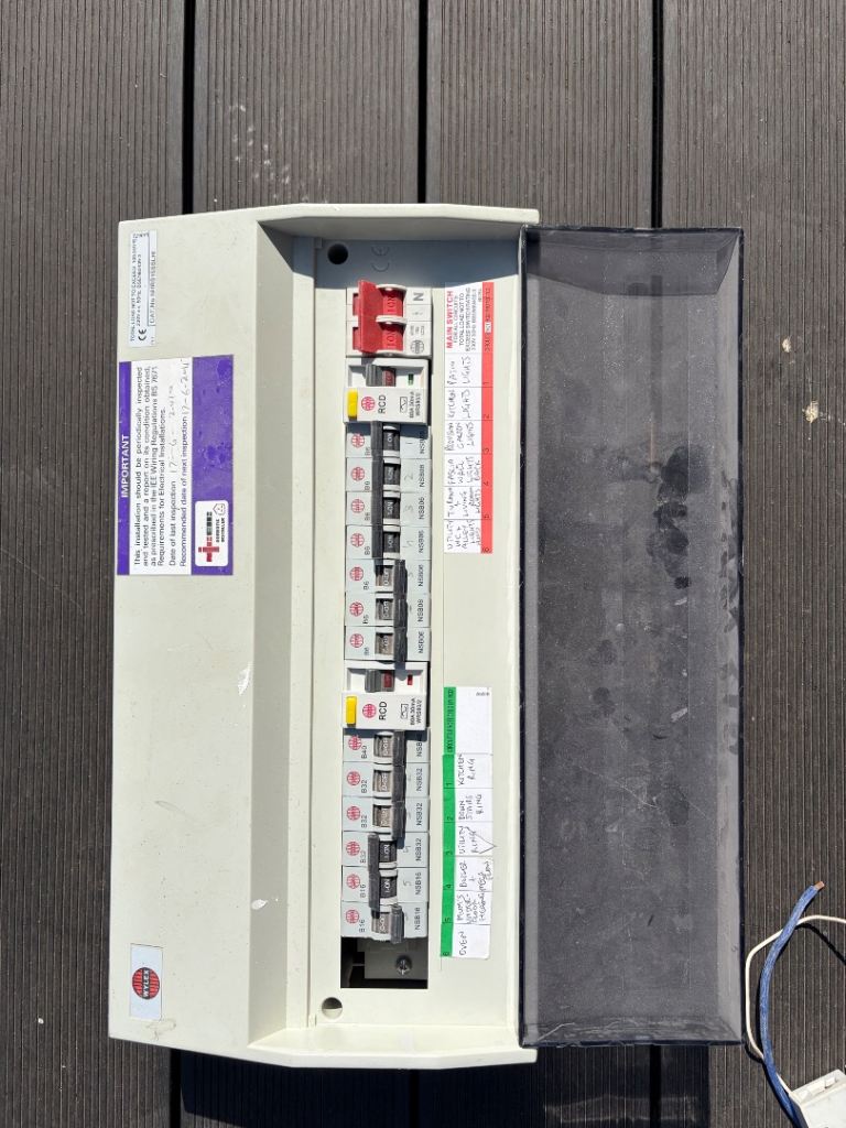 Consumer unit removed from site 
