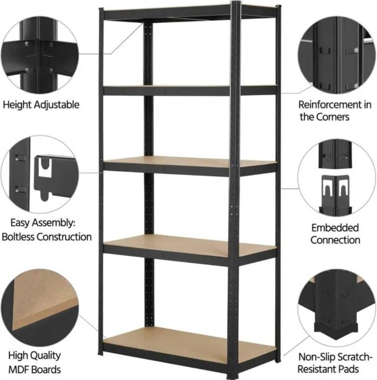 Heavy Duty 5 tier Shelving Units - Easy Assembly - Full Adjustable - Brand New
