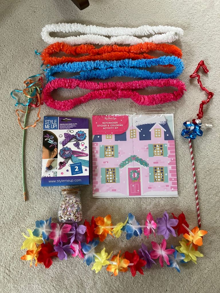 Nutcracker sticker & colouring activity kit/Hair clips craft kit/Beads for jewellery making